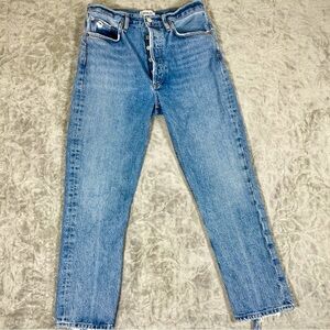 Agolde High Rise Classic Light Blue Button-Fly Jeans